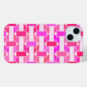 Art Deco industriële chic - roze, fuchsia, orchide Case-Mate iPhone Case (Achterkant (horizontaal))