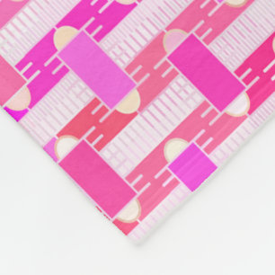 Art Deco industriële chic - roze, fuchsia, orchide Fleece Deken