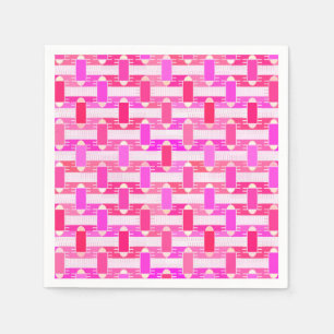 Art Deco industriële chic - roze, fuchsia, orchide Servetten