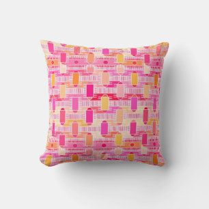 Art Deco industriële chic - roze, perzik, goud Kussen