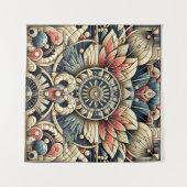 Art Deco ingewikkeld ontwerp Wandkleed (Voorkant (horizontaal))