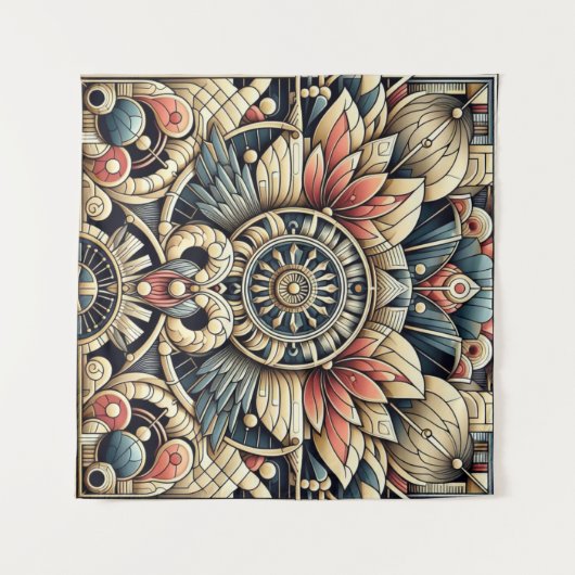 Art Deco ingewikkeld ontwerp Wandkleed (Voorkant (horizontaal))