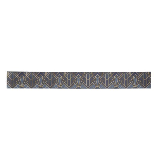 Art Deco inspiratie in blauw en goud Lint (Voorkant)