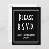 Art Déco Inspiré "Please R.S.V.P." Carte postale (Devant / Derrière)