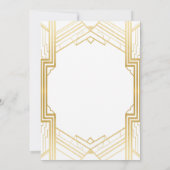 Art Déco Invitation de Noël Gatsby 1920's Party Go (Dos)