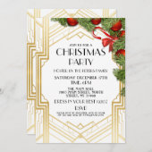 Art Déco Invitation de Noël Gatsby 1920's Party Go (Devant / Derrière)