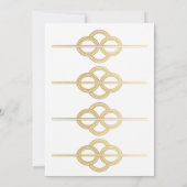 Art Déco Invitations de parties d'engagement Gold (Dos)