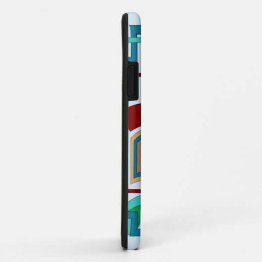 Art Deco iPhone 11 en hoger Hoesje (Bleek blauw) (Achterkant/rechts)