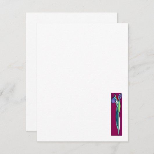 Art Déco Iris - Cartes de notes (Devant / Derrière)