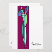 Art Deco Iris - CP uitnodiging (Voorkant / Achterkant)