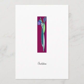 Art Deco Iris - CP uitnodiging