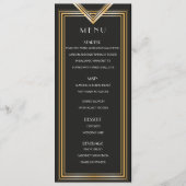 Art Deco jaren 20 Menu Kaart | Gatsby geïnspireerd (Voorkant)