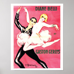 Art Deco Jazz Age Dance Couple Poster