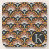 Art Deco Jazz Age Sunset Jukebox Bier Onderzetter (Voorkant)