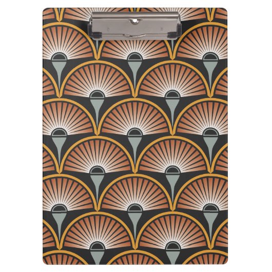 Art Deco Jazz Age Sunset Jukebox Klembord (Voorkant)