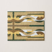  Art Deco Jazz Curve Patroonkleuren Legpuzzel (Horizontaal)