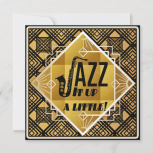 Art Deco Jazz Het is een uitnodiging voor het nieu