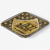 Art Deco Jazz It Up Hoorn Oudejaarsavond Feest Papieren Bordje (Gebogen)