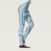 Art Deco Jazz Pochoir Birds Animal Pattern Leggings (Rechts)