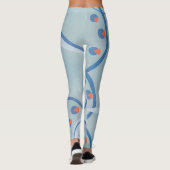 Art Deco Jazz Pochoir Birds Animal Pattern Leggings (Achterkant)