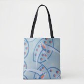 Art Deco Jazz Pochoir Birds Animal Pattern Tote Bag (Voorkant)
