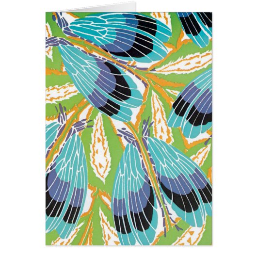  Art Deco Jazz Pochoir Garden Bugs Insects (Voorkant)