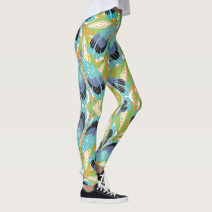  Art Deco Jazz Pochoir Garden Bugs Insects Leggings