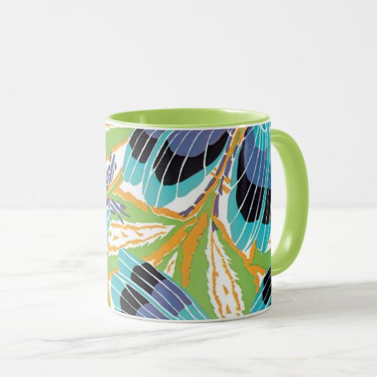  Art Deco Jazz Pochoir Garden Bugs Insects Mok (Voorkant rechts)