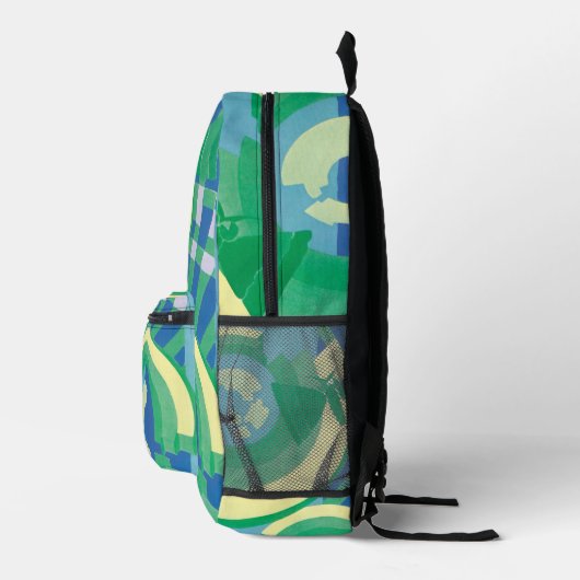 Art Deco Jazz Pochoir Garden Butterflies Bedrukte Rugzak (Rechts)