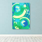 Art Deco Jazz Pochoir Garden Butterflies Canvas Afdruk (Insitu (Houten vloer))