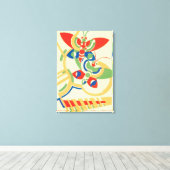  Art Deco Jazz Pochoir Garden Butterflies Canvas Afdruk (Insitu (Houten vloer))