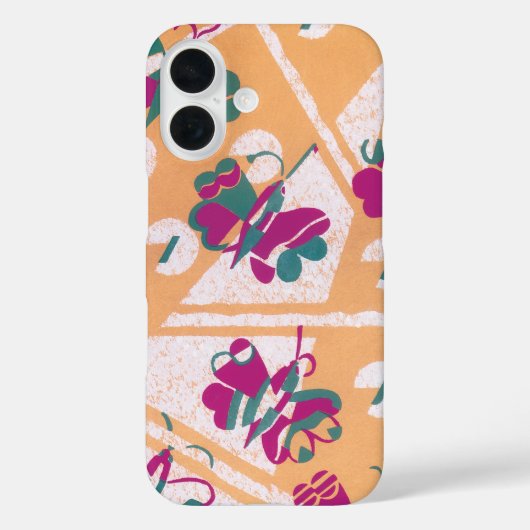  Art Deco Jazz Pochoir Garden Butterflies Case-Mate iPhone Case (Achterkant)