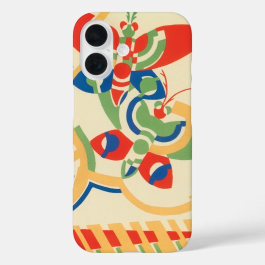 Art Deco Jazz Pochoir Garden Butterflies Case-Mate iPhone Case (Achterkant)