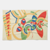 Art Deco Jazz Pochoir Garden Butterflies Theedoek (Horizontaal)