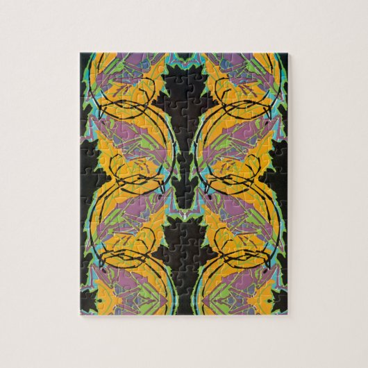 Art Deco Jazz Pochoir Garden Grasshoppers Legpuzzel (Verticaal)