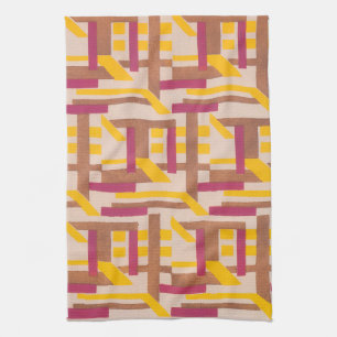 Art Deco Jazz Pochoir Geometrisch Patroon uit de J Theedoek