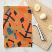  Art Deco Jazz Pochoir Golden Animal Theedoek (Quarter Fold)