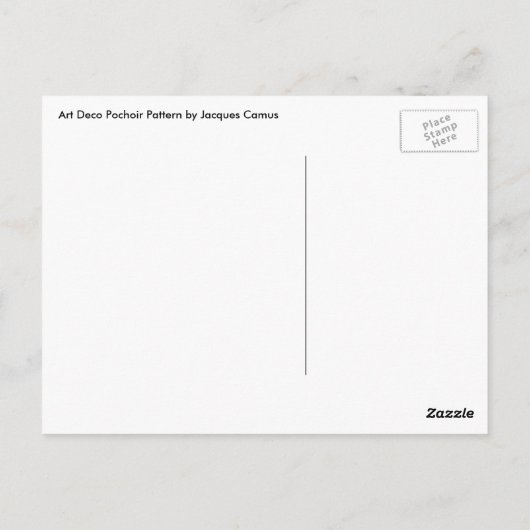 Art Deco Jazz Pochoir Palm Trees en Birds Briefkaart (Achterkant)