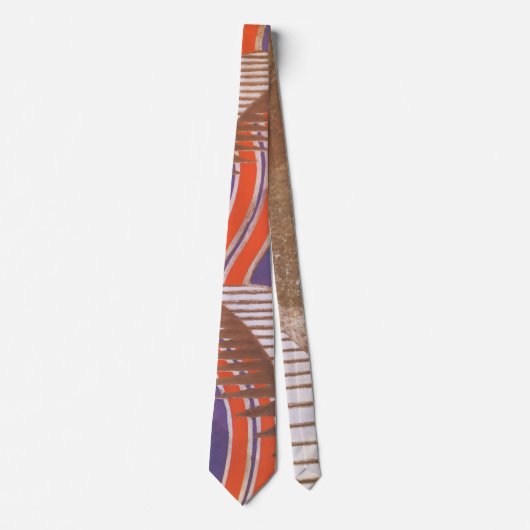  Art Deco Jazz Pochoir Stair Stap Patroon Stropdas (Voorkant)