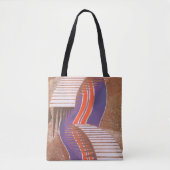 Art Deco Jazz Pochoir Stair Stap Patroon Tote Bag (Voorkant)