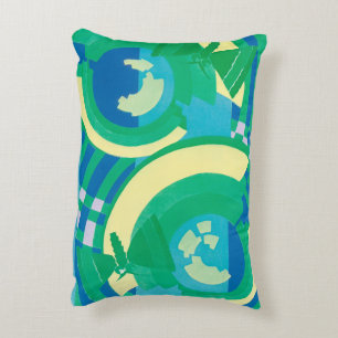 Art Deco Jazz Pochoir Tuin Vlinders Oud Accent Kussen