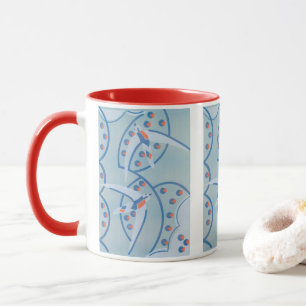 Art Deco Jazz Pochoir Vogels Dieren Patroon uit vr Mok