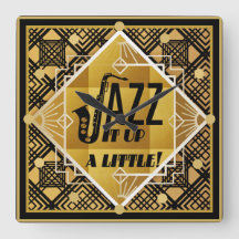 Art Deco JAZZ Saxophone Black Gold 1920s Muziek