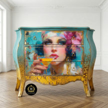 Art Deco Kast Decoupage