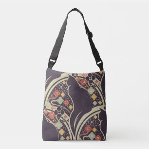 Art Deco Kat Tassen – Vintage Bloemrijke Kat Ontwe