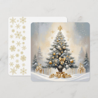 Art Deco Kerst Luxe Gouden Bogen en Geschenken Feestdagenkaart