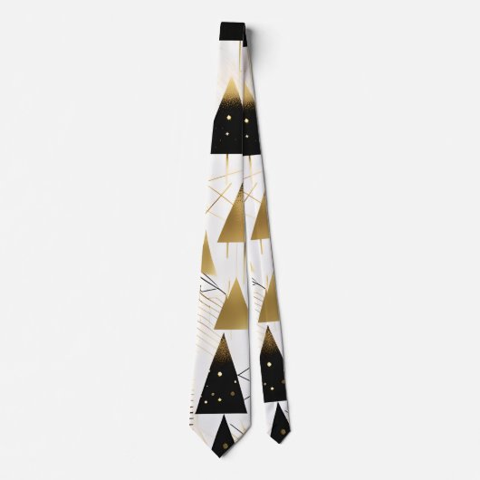 art deco kerstbomen stropdas (Voorkant)
