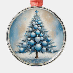 Art Deco Kerstboom Blauw Luxe Ornamenten