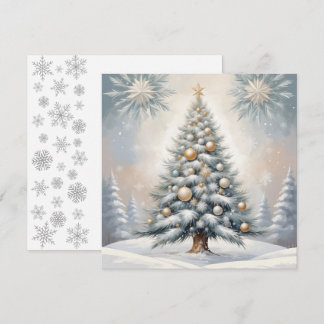 Art Deco kerstboom met gouden weelderige Ornamente Feestdagenkaart