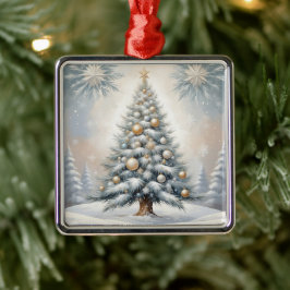 Art Deco kerstboom met gouden weelderige Ornamente Metalen Ornament